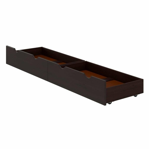 Kd Cama De Bebe Underbed Storage Drawers, Espresso - Set of 2 KD3236229